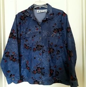 Floral Print Jean Jacket